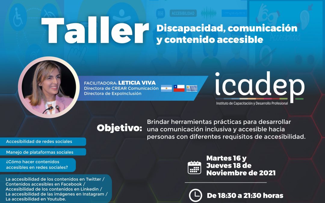 TALLER: DISCAPACIDAD, COMUNICACIÓN Y CONTENIDO ACCESIBLE